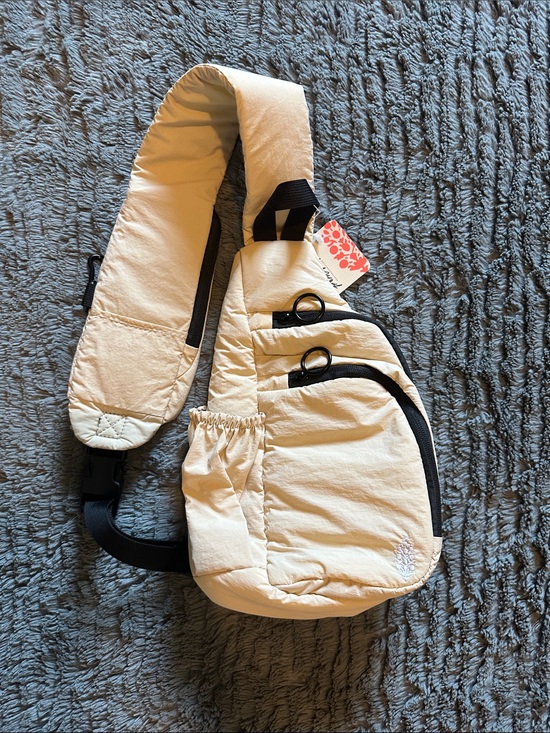 FP Movement by Free People Handbags - FP Movement Cream Sling Crossbody Bag with Black Accents